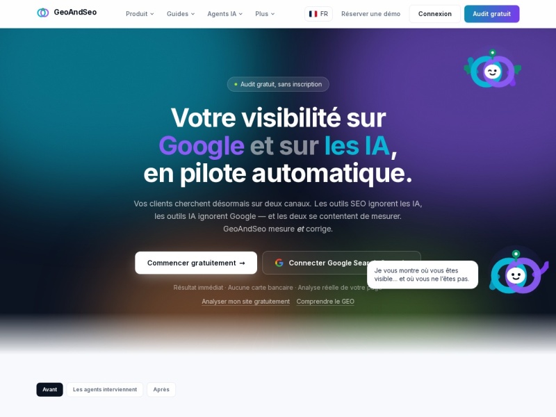 Aperçu du site GeoAndSeo — visibilité SEO et GEO